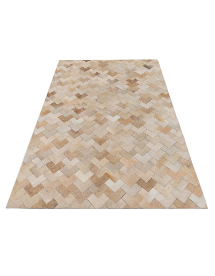 Detail image of 4' 1 x 5' 11 Cowhide Stocks Rug