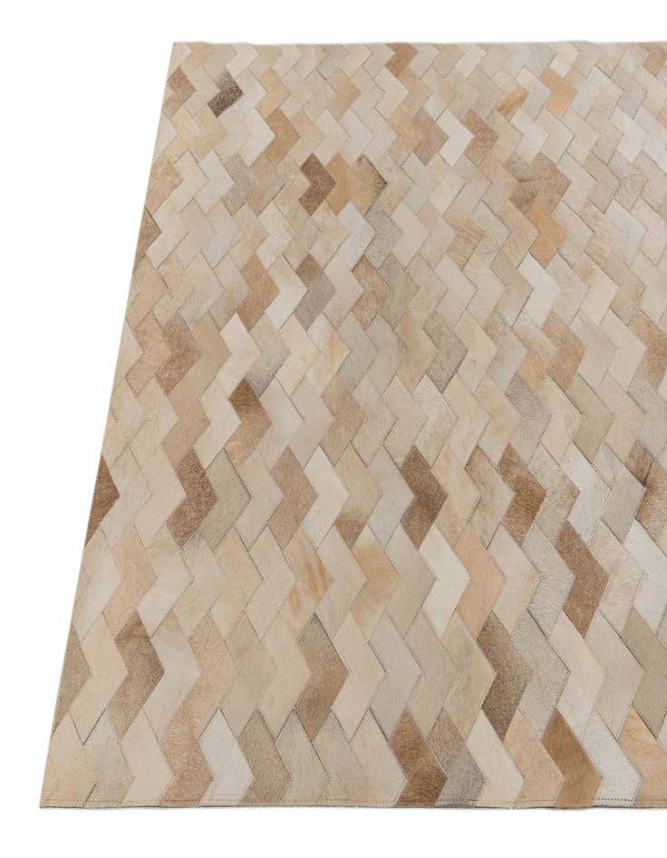 Detail image of 4' 1 x 5' 11 Cowhide Stocks Rug