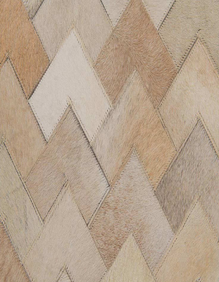 Detail image of 4' 1 x 5' 11 Cowhide Stocks Rug