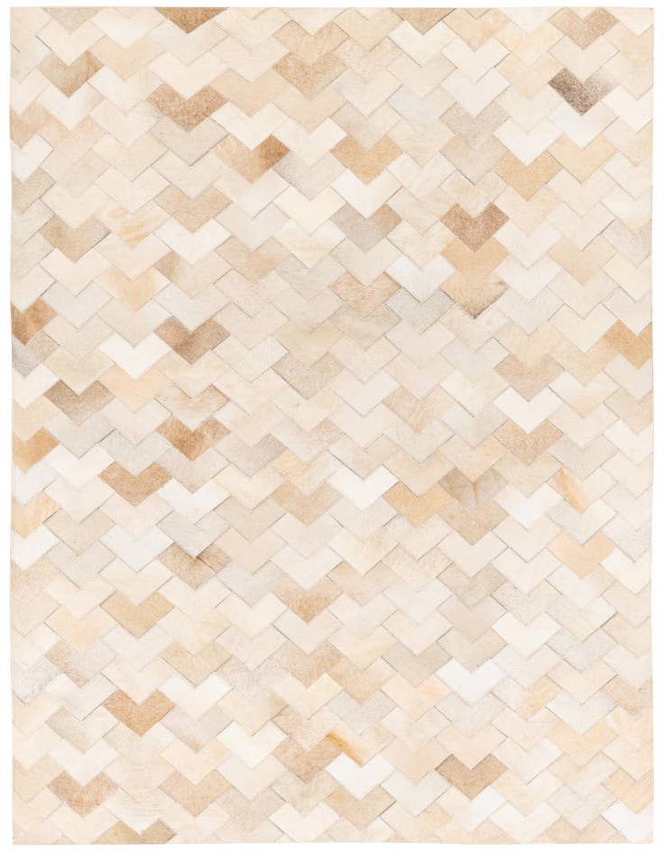 Detail image of 4' 1 x 5' 11 Cowhide Stocks Rug
