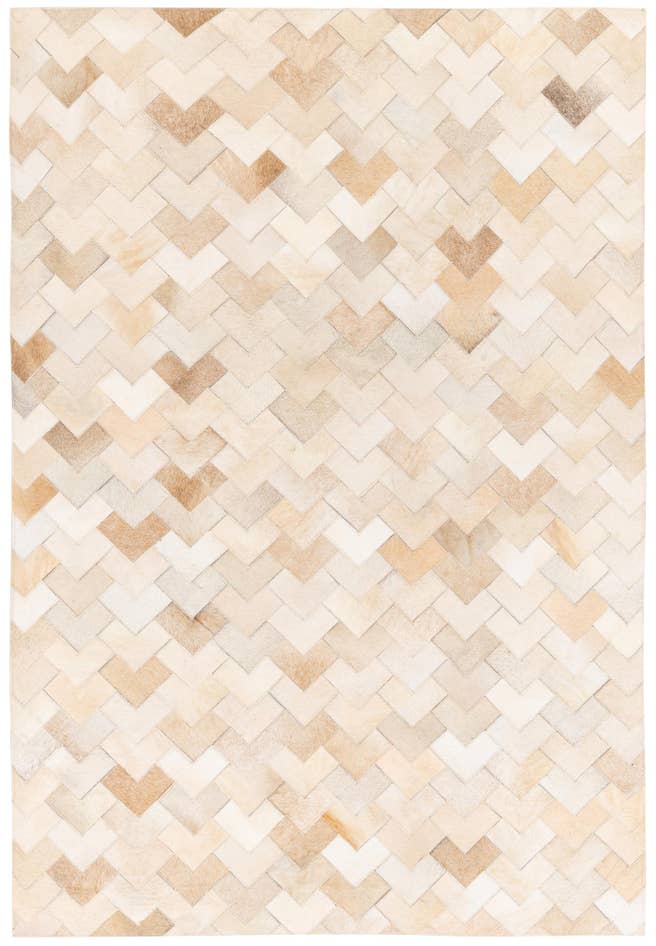 Detail image of 4' 1 x 5' 11 Cowhide Stocks Rug