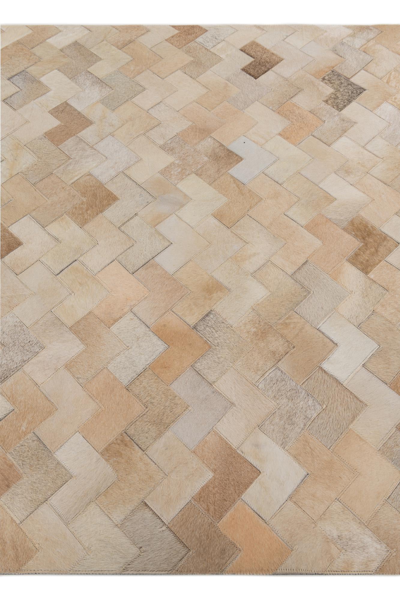 4' 1 x 5' 10 Cowhide Stocks Rug