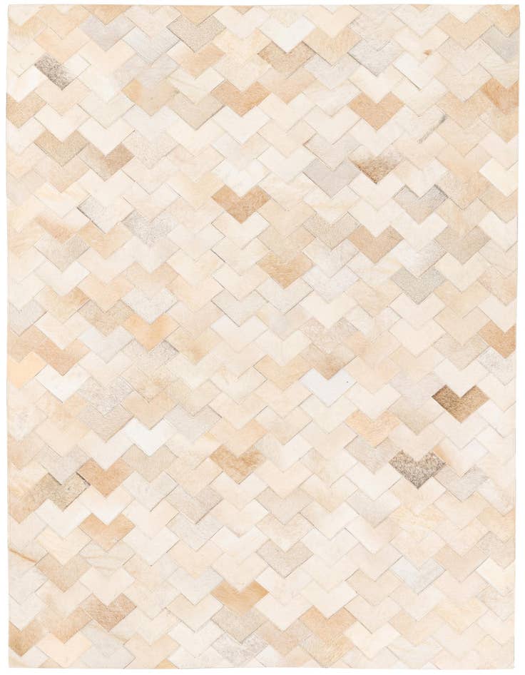 Detail image of 4' 1 x 5' 10 Cowhide Stocks Rug