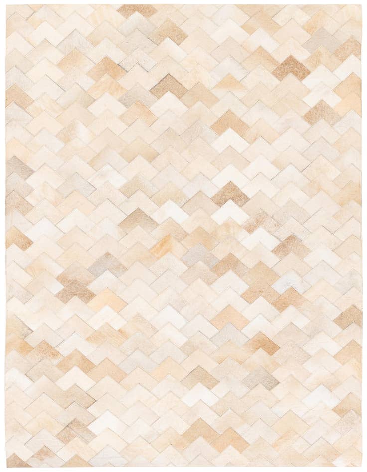 Detail image of 4' 1 x 6' 1 Cowhide Stocks Rug