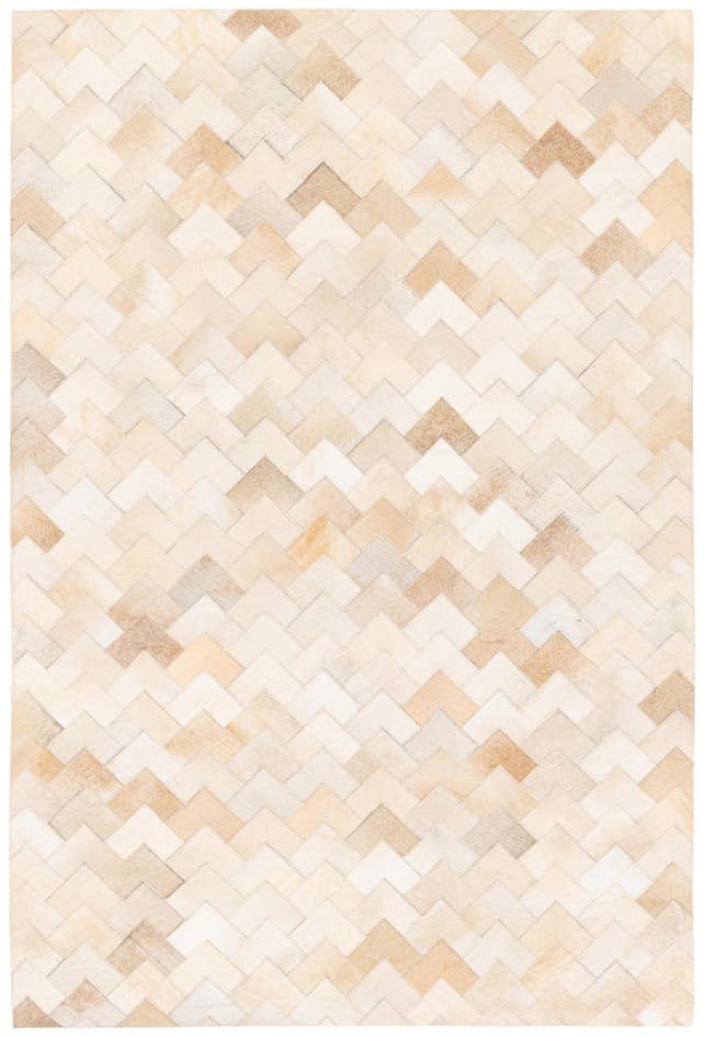 Detail image of 4' 1 x 6' 1 Cowhide Stocks Rug