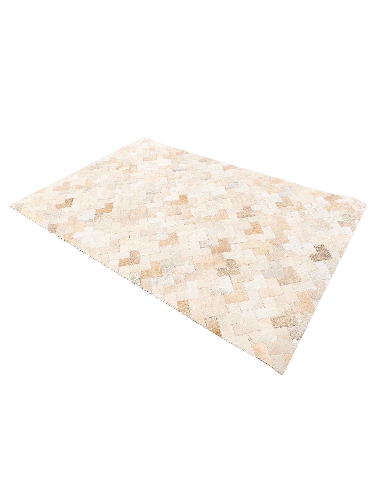 3' 11 x 5' 10 Cowhide Stocks Rug