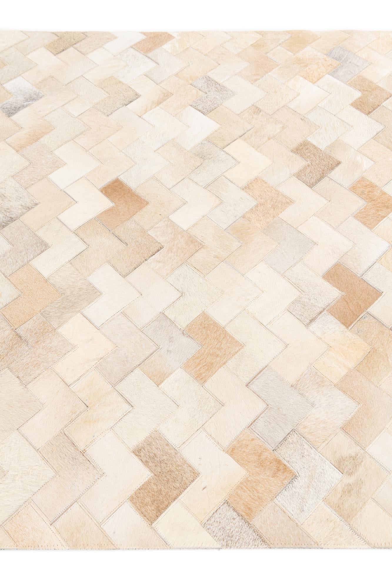 3' 11 x 5' 10 Cowhide Stocks Rug