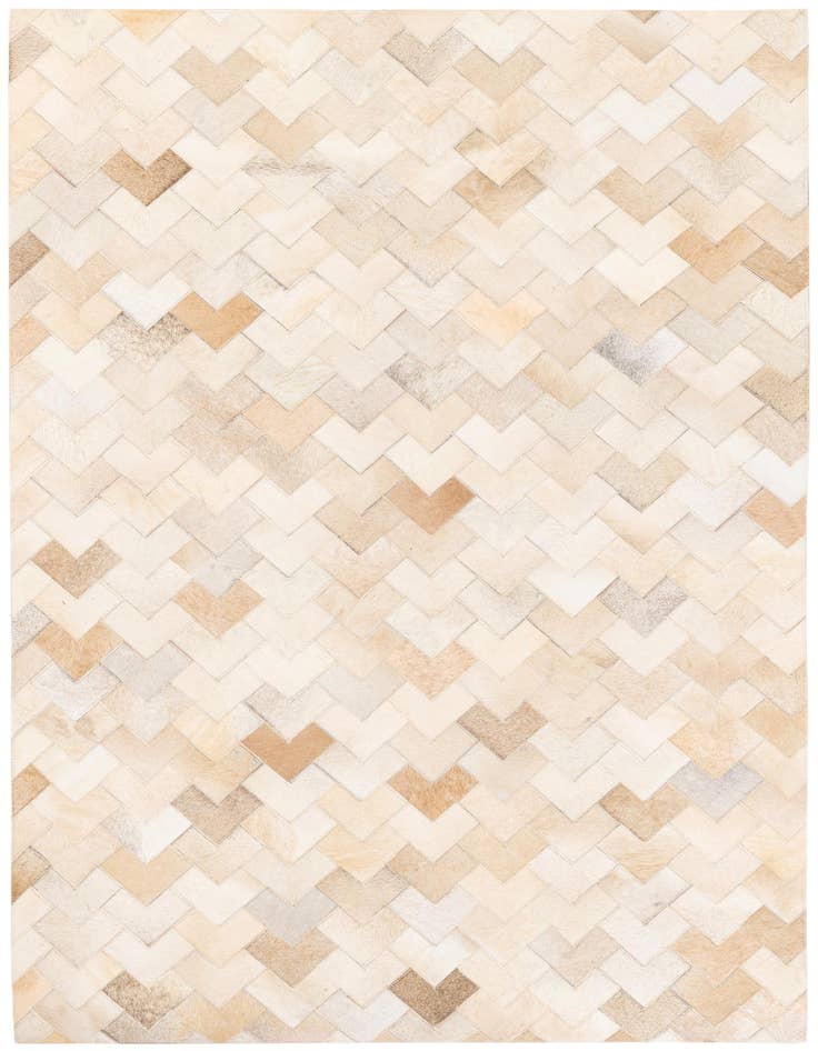 Detail image of 3' 11 x 5' 10 Cowhide Stocks Rug