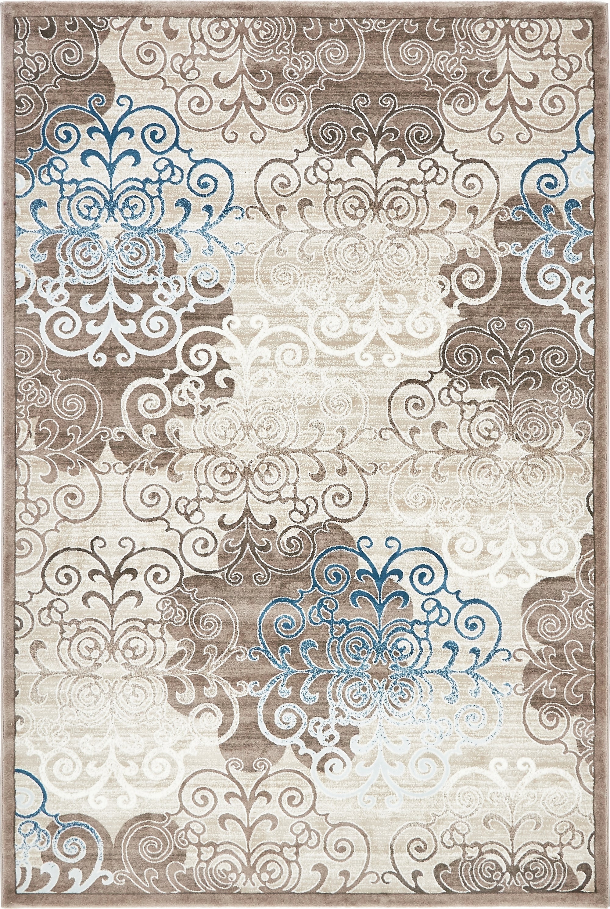 6' 7 x 9' 10 Damask Rug