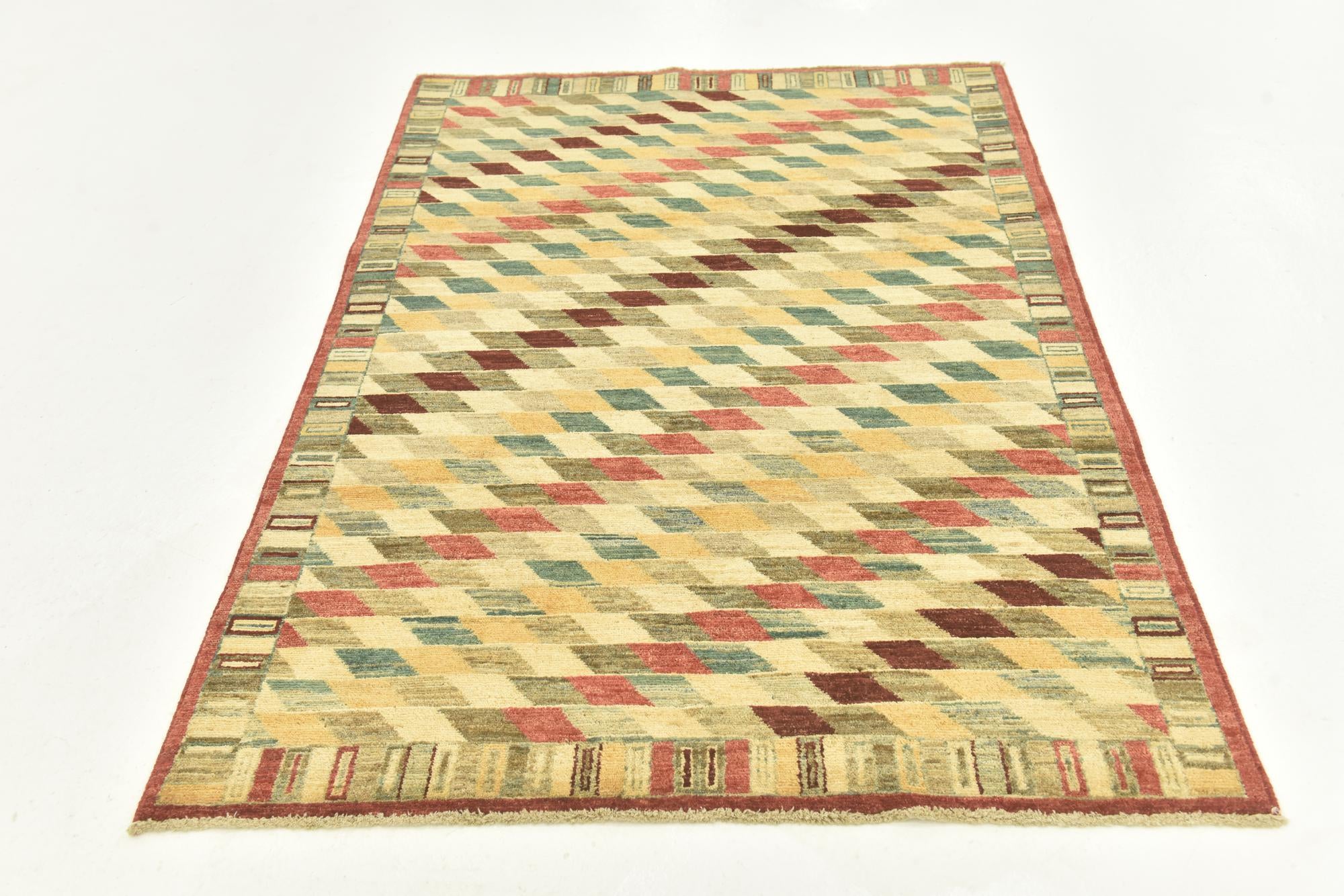 4' 1 x 5' 9 Hand Knotted Darya Oriental Rug