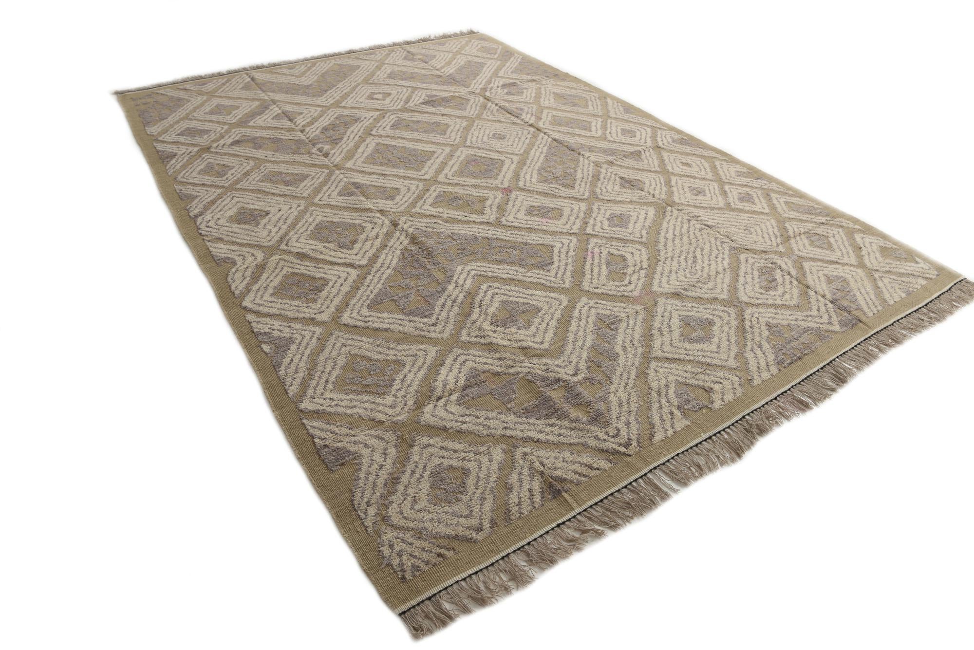 9' x 12' 8 Hand Knotted Darya Wool Rug