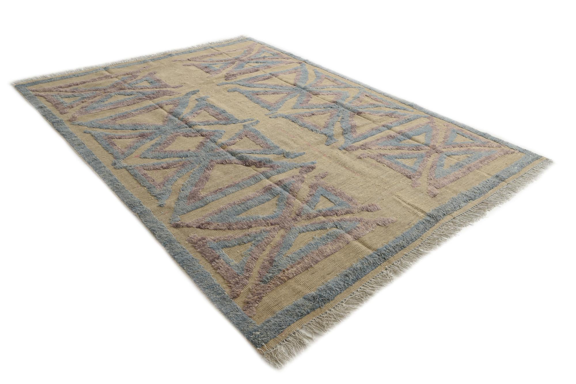 8' x 10' 5 Hand Knotted Darya Wool Rug