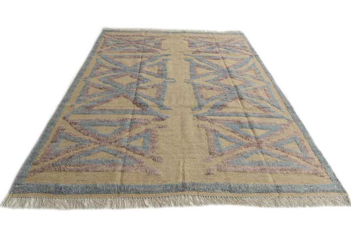 8' x 10' 5 Hand Knotted Darya Wool Rug