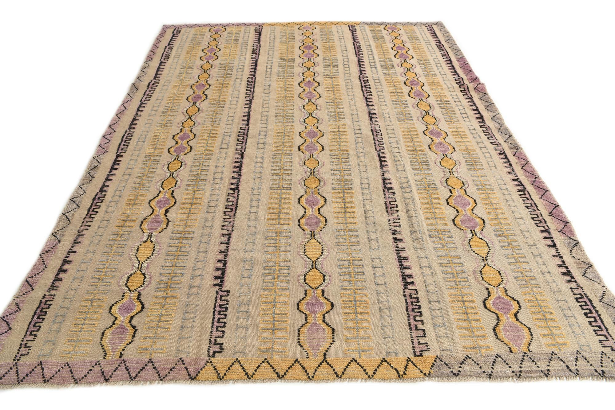 7' 8 x 10' 2 Hand Knotted Darya Wool Rug