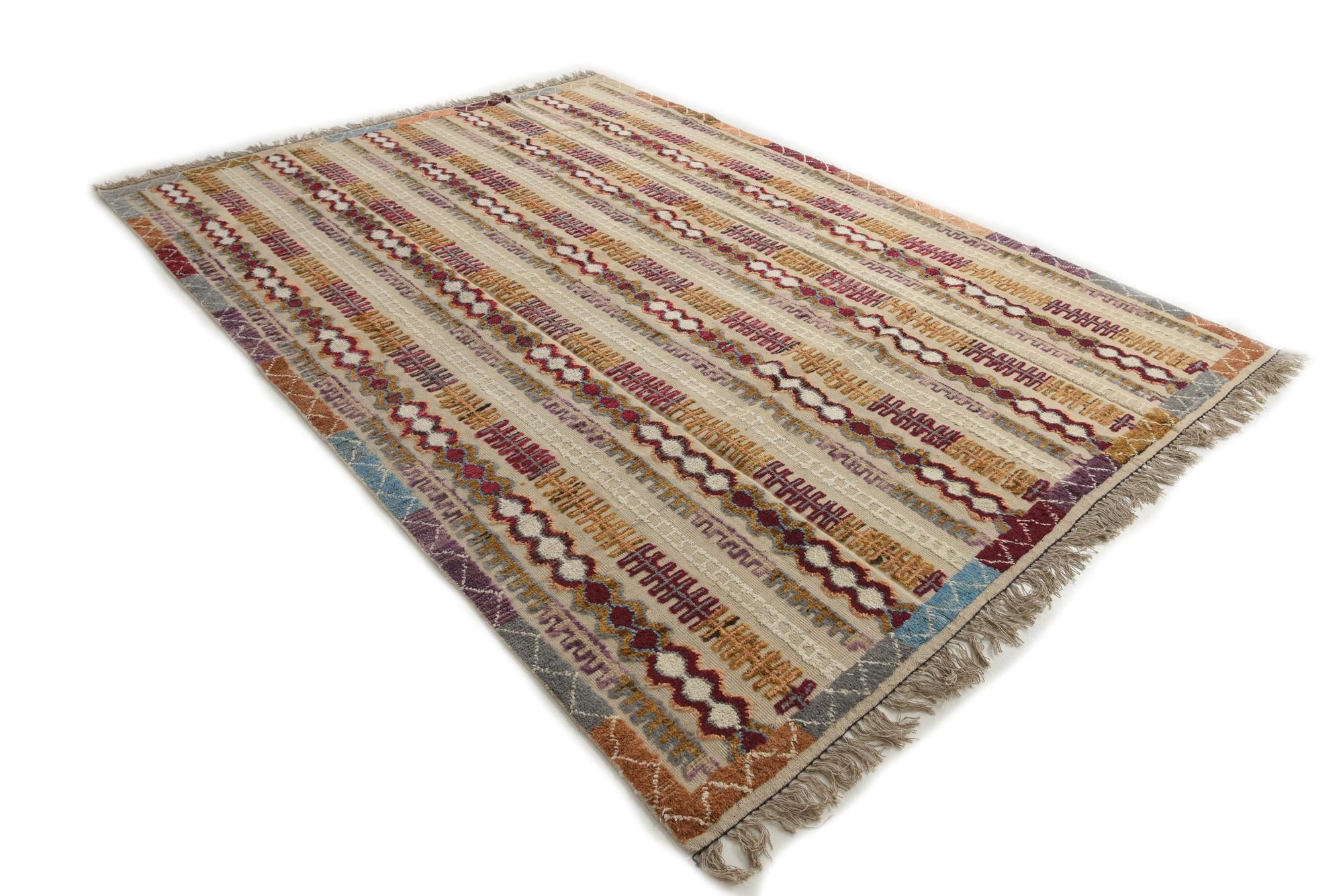 9' x 12' 6 Hand Knotted Darya Wool Rug