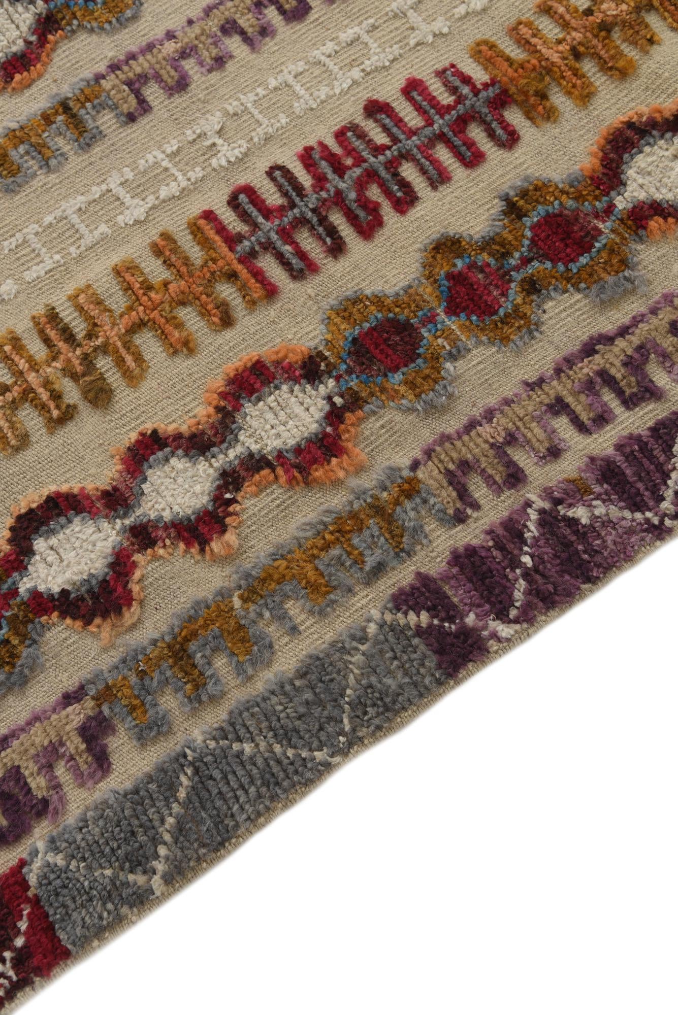 9' x 12' 6 Hand Knotted Darya Wool Rug