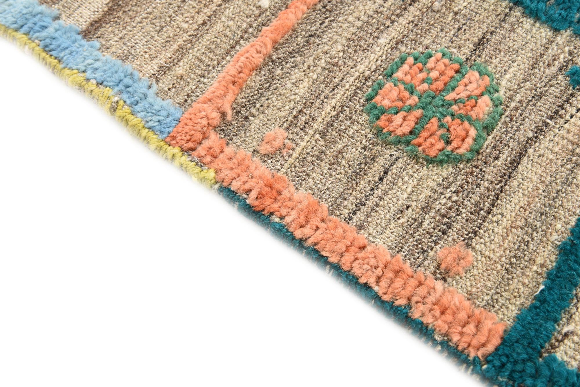 4' 2 x 6' 10 Hand Knotted Darya Wool Rug