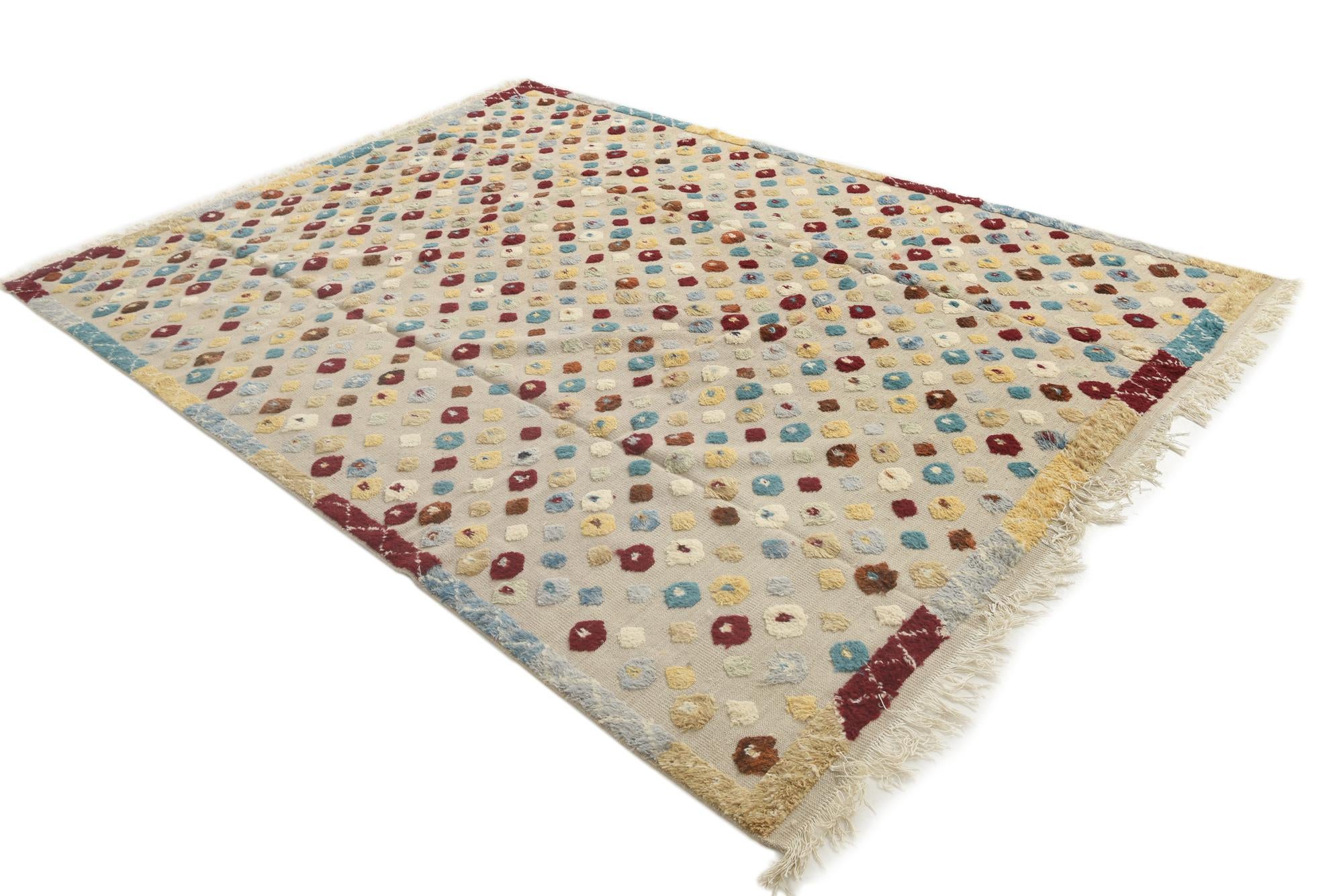 8' x 10' 9 Hand Knotted Darya Wool Rug