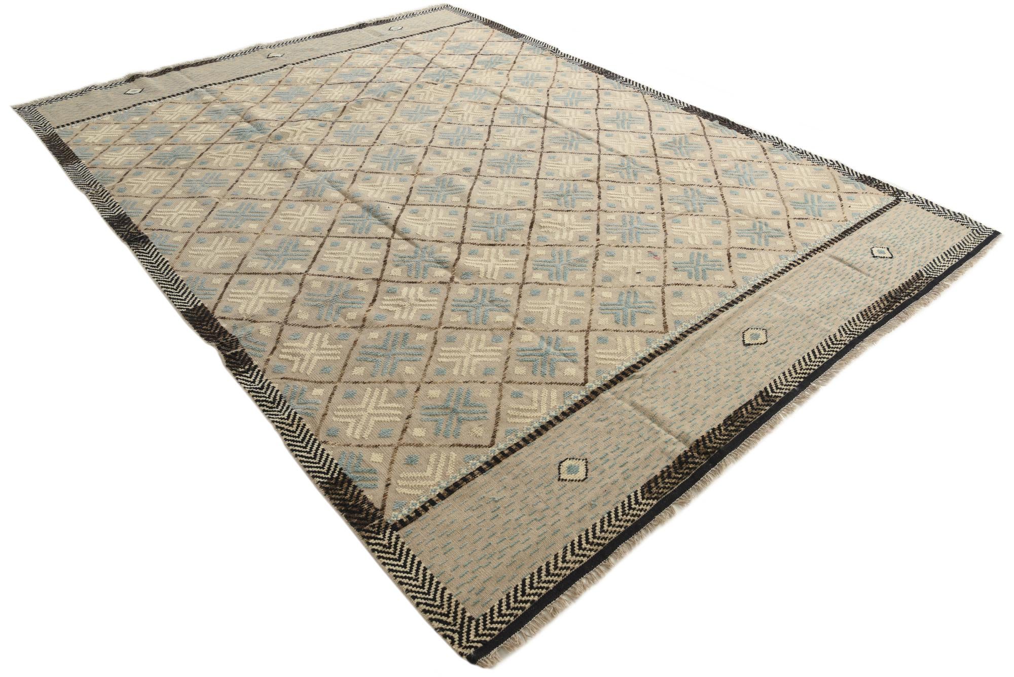 8' 8 x 12' 1 Hand Knotted Darya Wool Rug