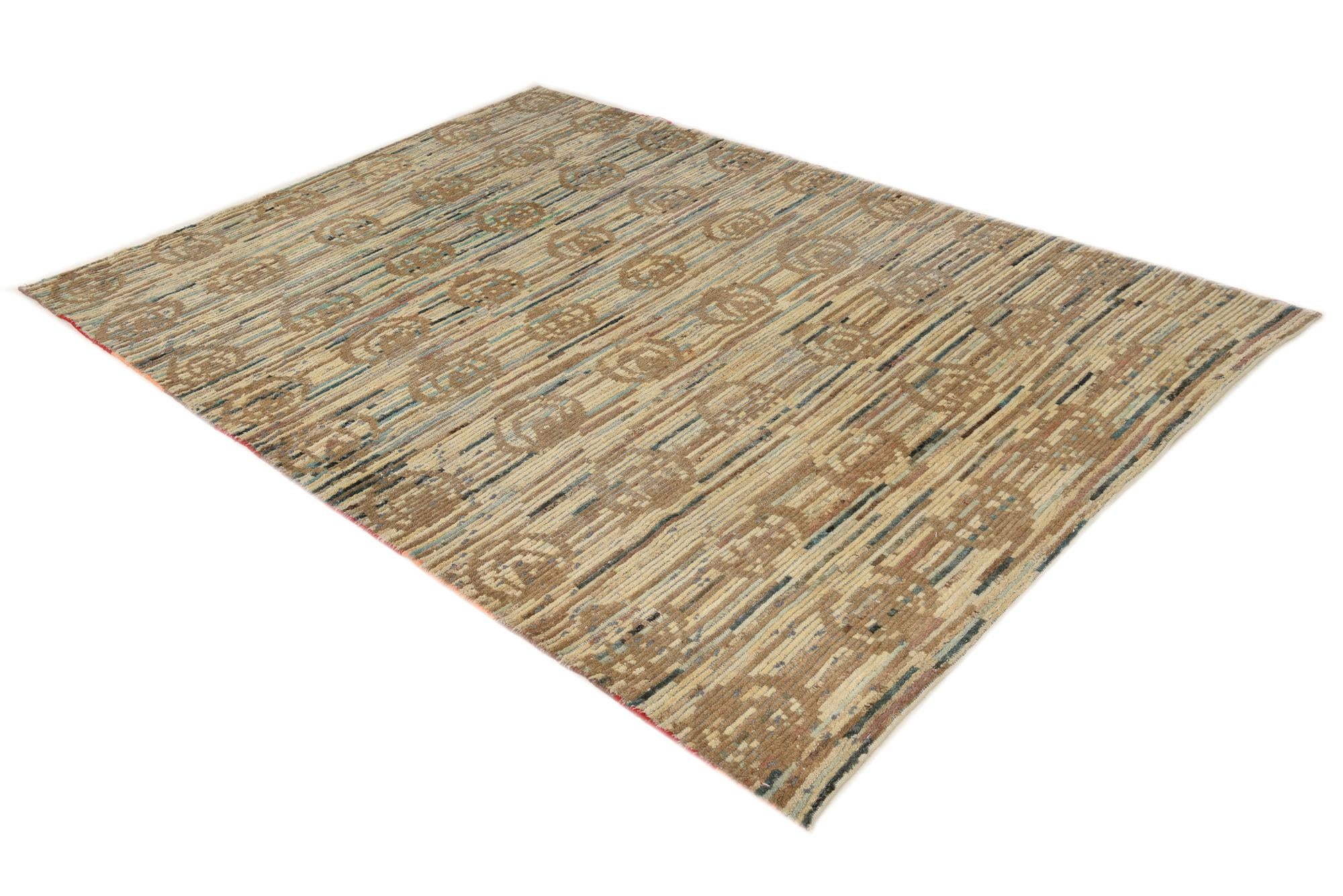7' 1 x 9' 9 Hand Knotted Darya Wool Rug