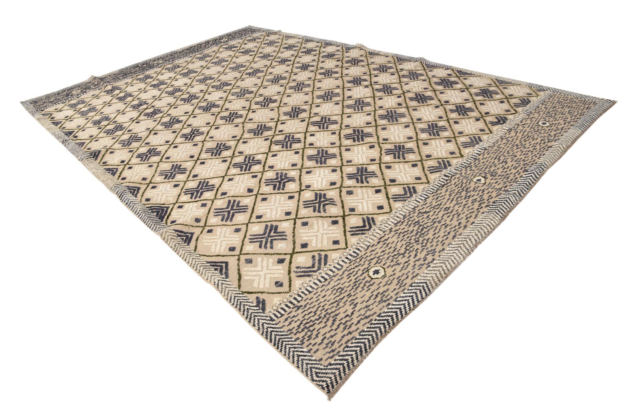 9' 9 x 14' 6 Hand Knotted Darya Wool Rug