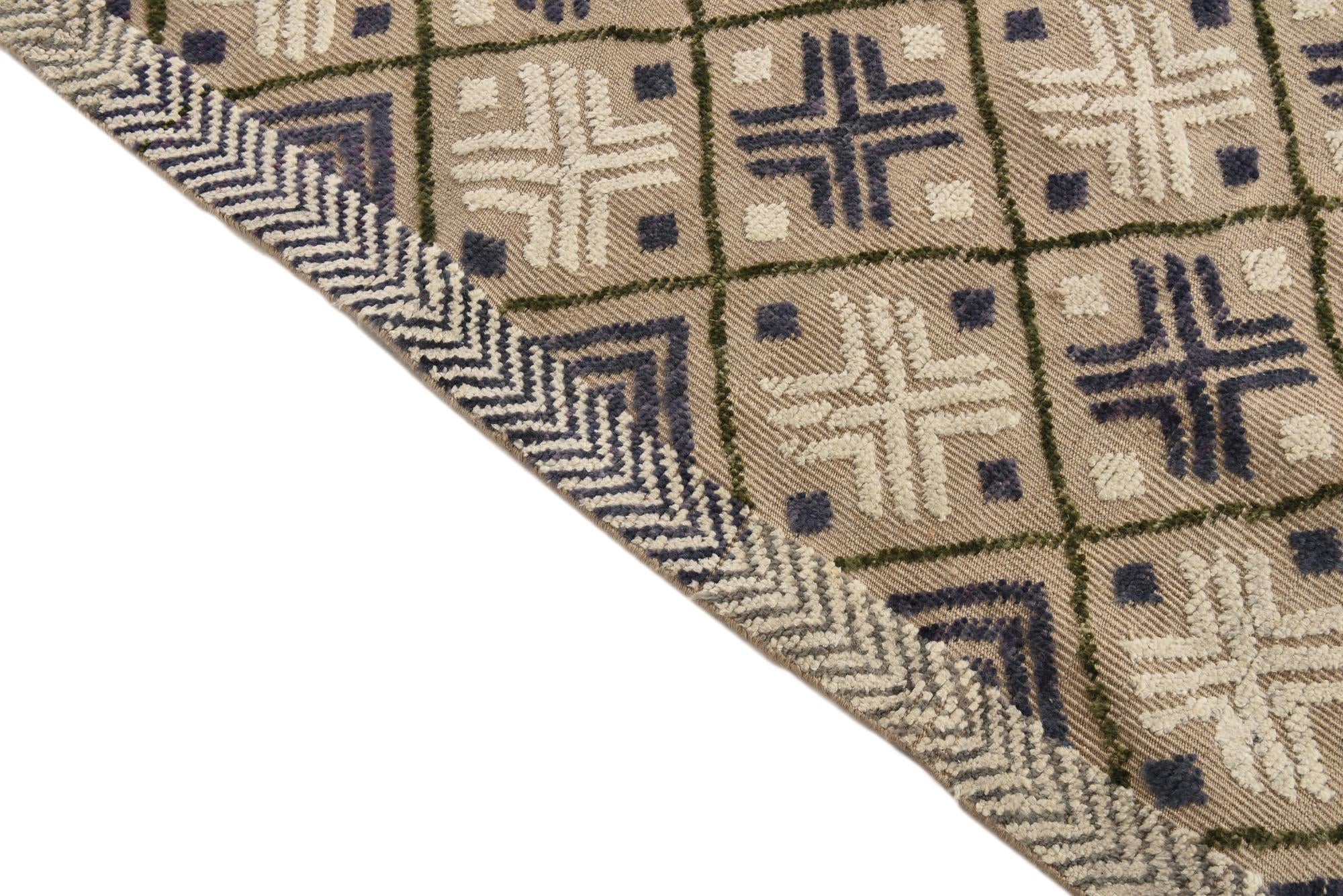 9' 9 x 14' 6 Hand Knotted Darya Wool Rug