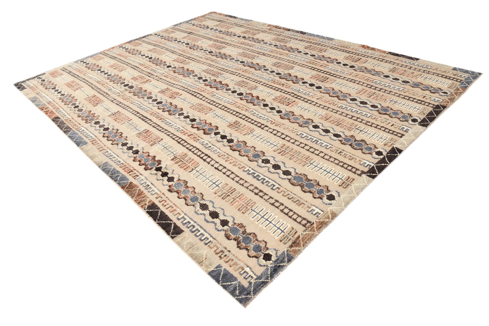 9' 5 x 12' 1 Hand Knotted Darya Wool Rug