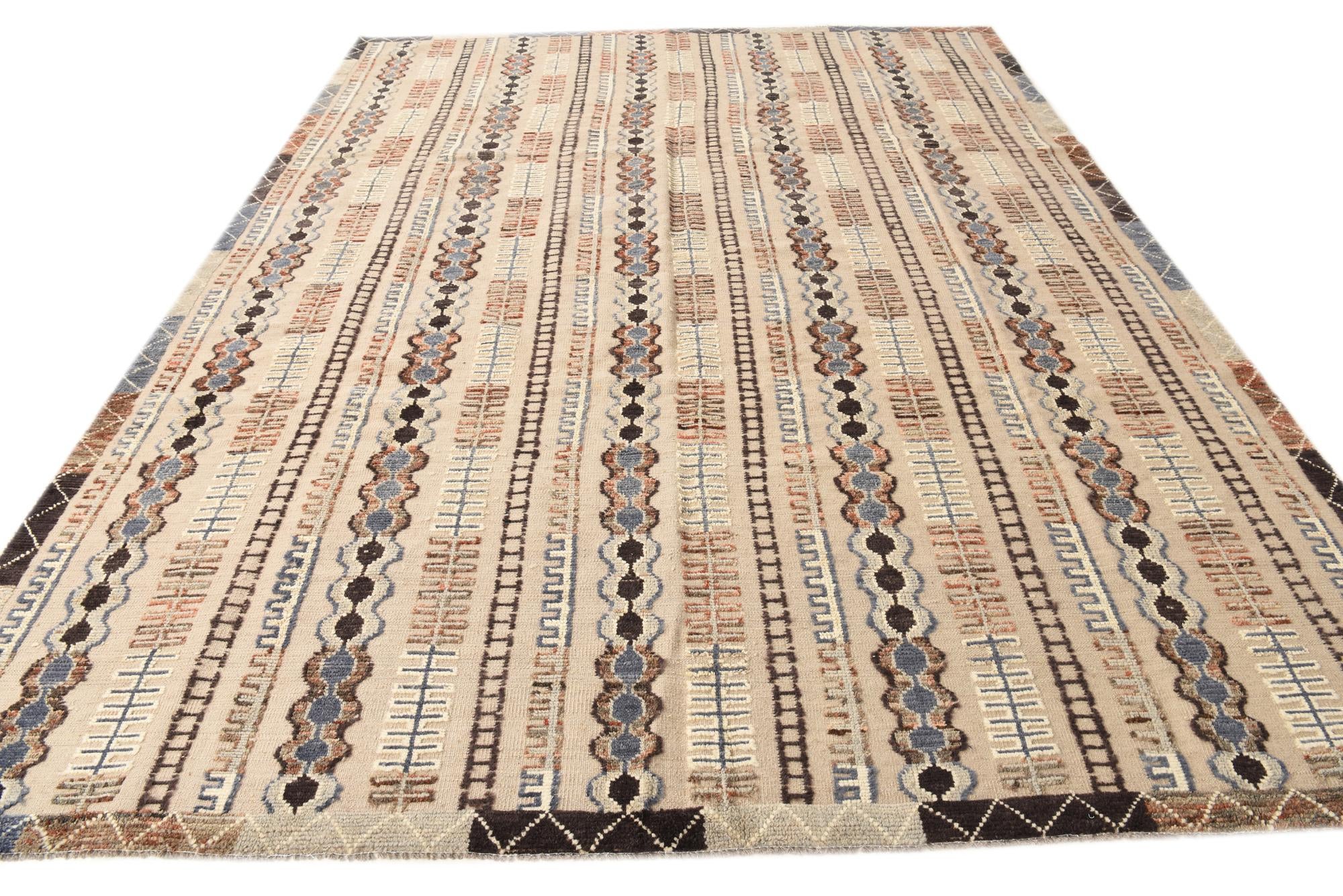 9' 5 x 12' 1 Hand Knotted Darya Wool Rug