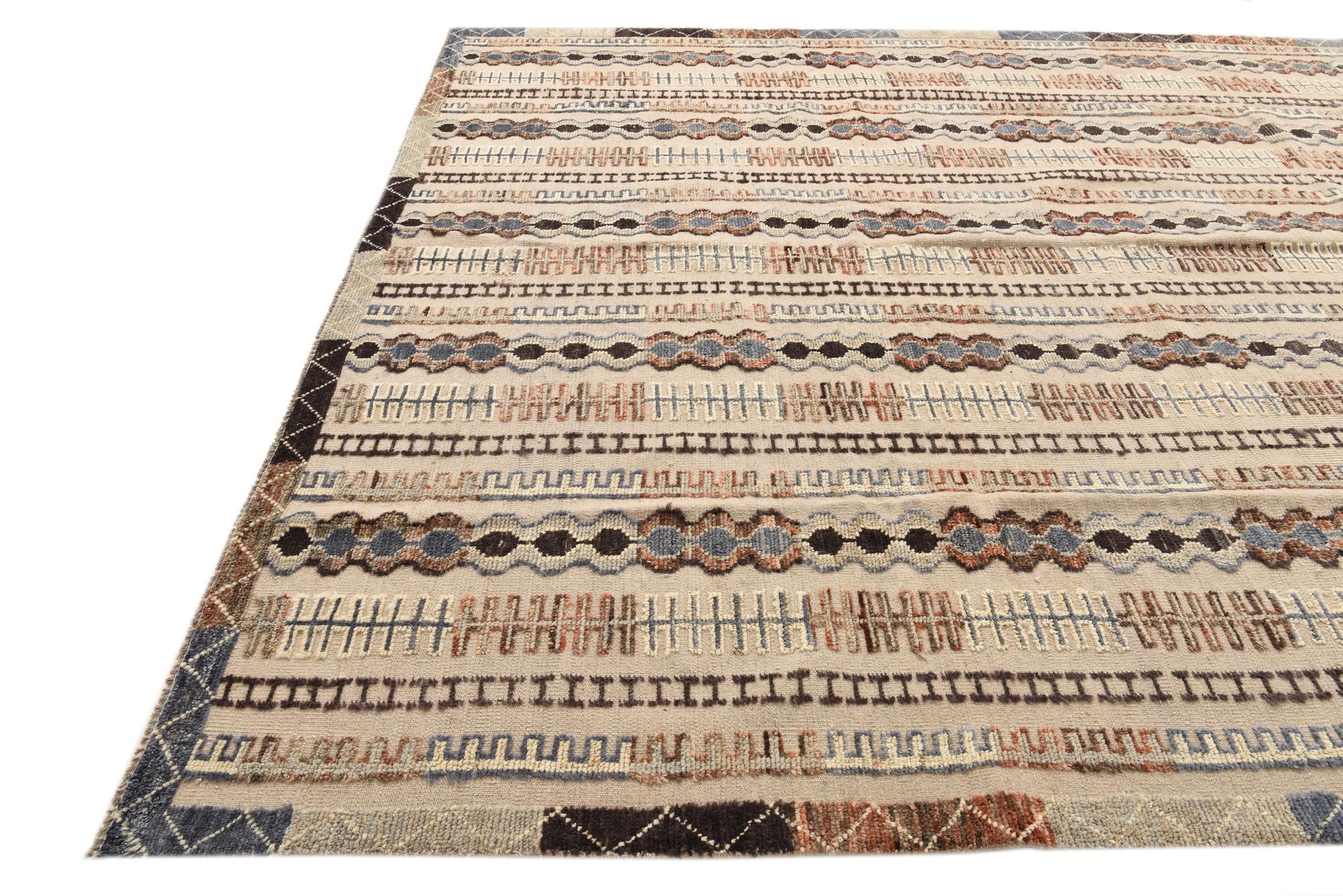 9' 5 x 12' 1 Hand Knotted Darya Wool Rug