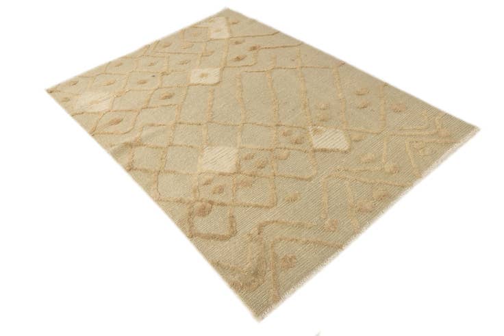 Detail image of 4' 6 x 6' 2 Hand Knotted Darya Wool Rug