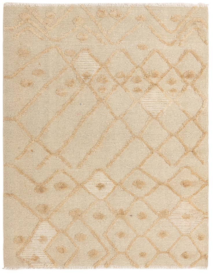 Detail image of 4' 6 x 6' 2 Hand Knotted Darya Wool Rug