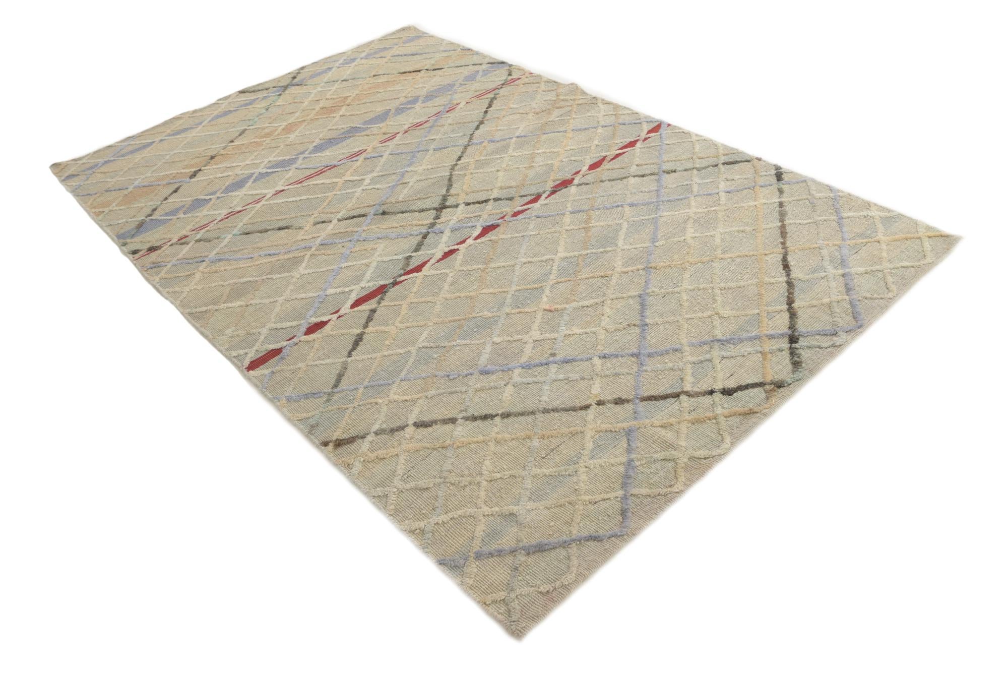 5' 5 x 8' 6 Hand Knotted Darya Wool Rug