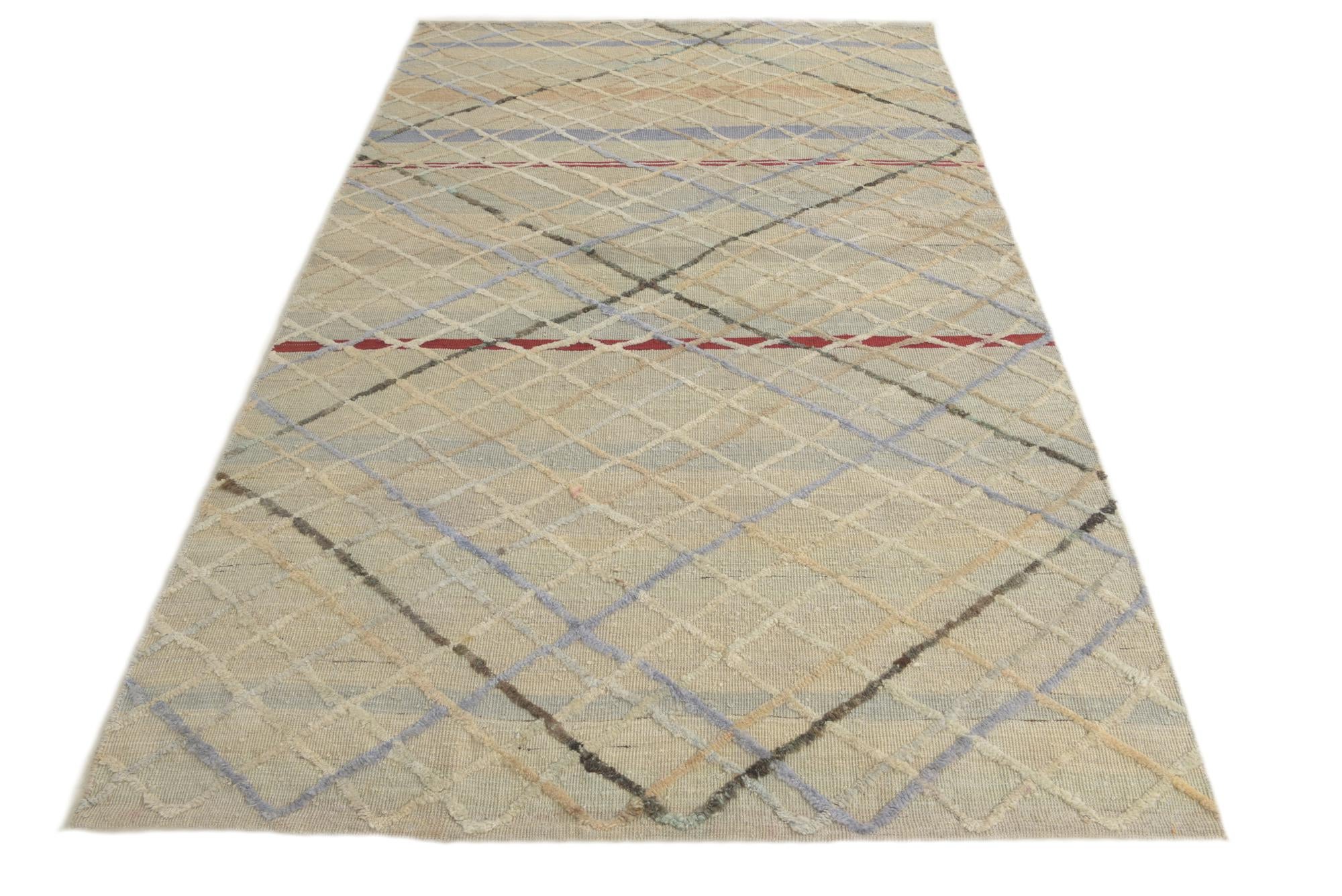5' 5 x 8' 6 Hand Knotted Darya Wool Rug