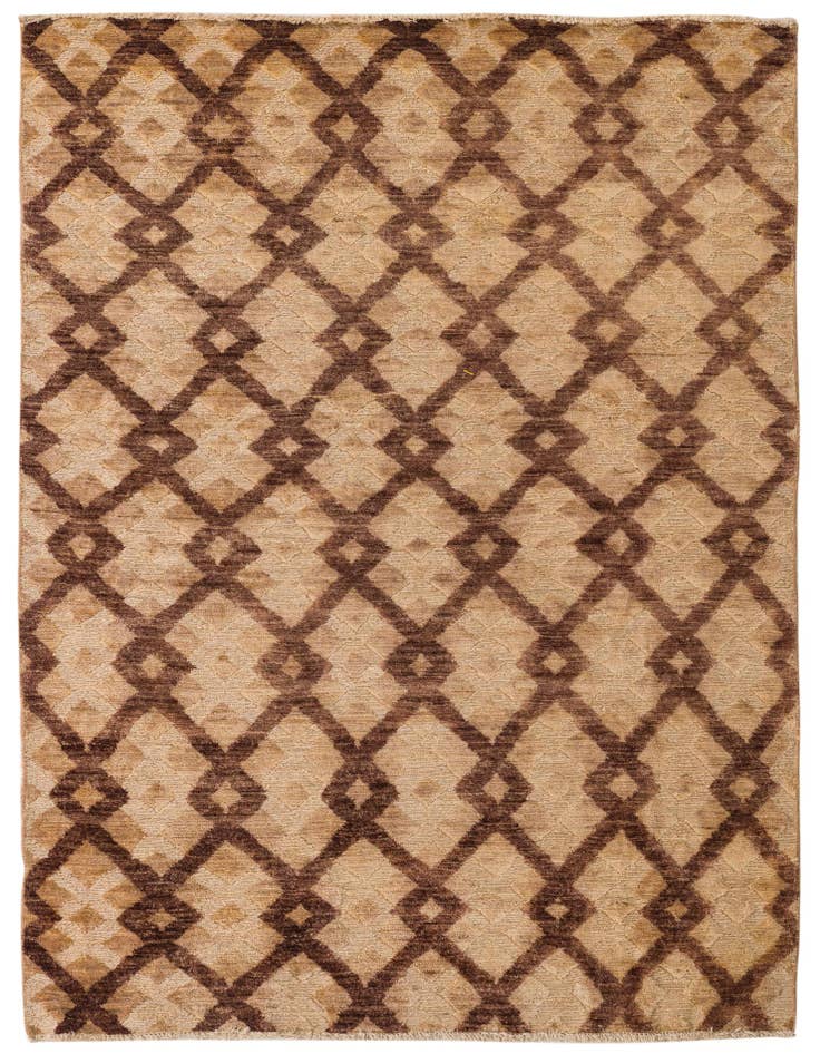 Detail image of 4' 2 x 5' 8 Hand Knotted Darya Wool Rug