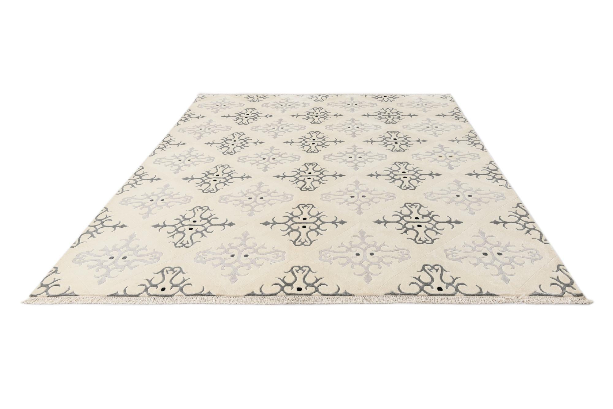 8' x 9' 9 Hand Knotted Darya Wool Rug