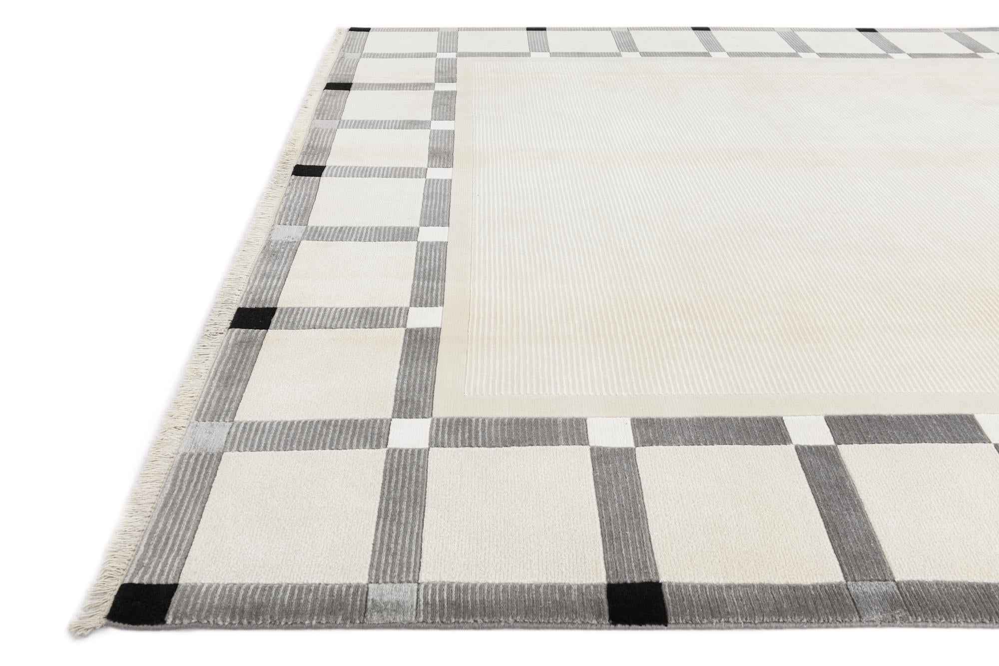 7' 10 x 9' 10 Hand Knotted Darya Wool Rug