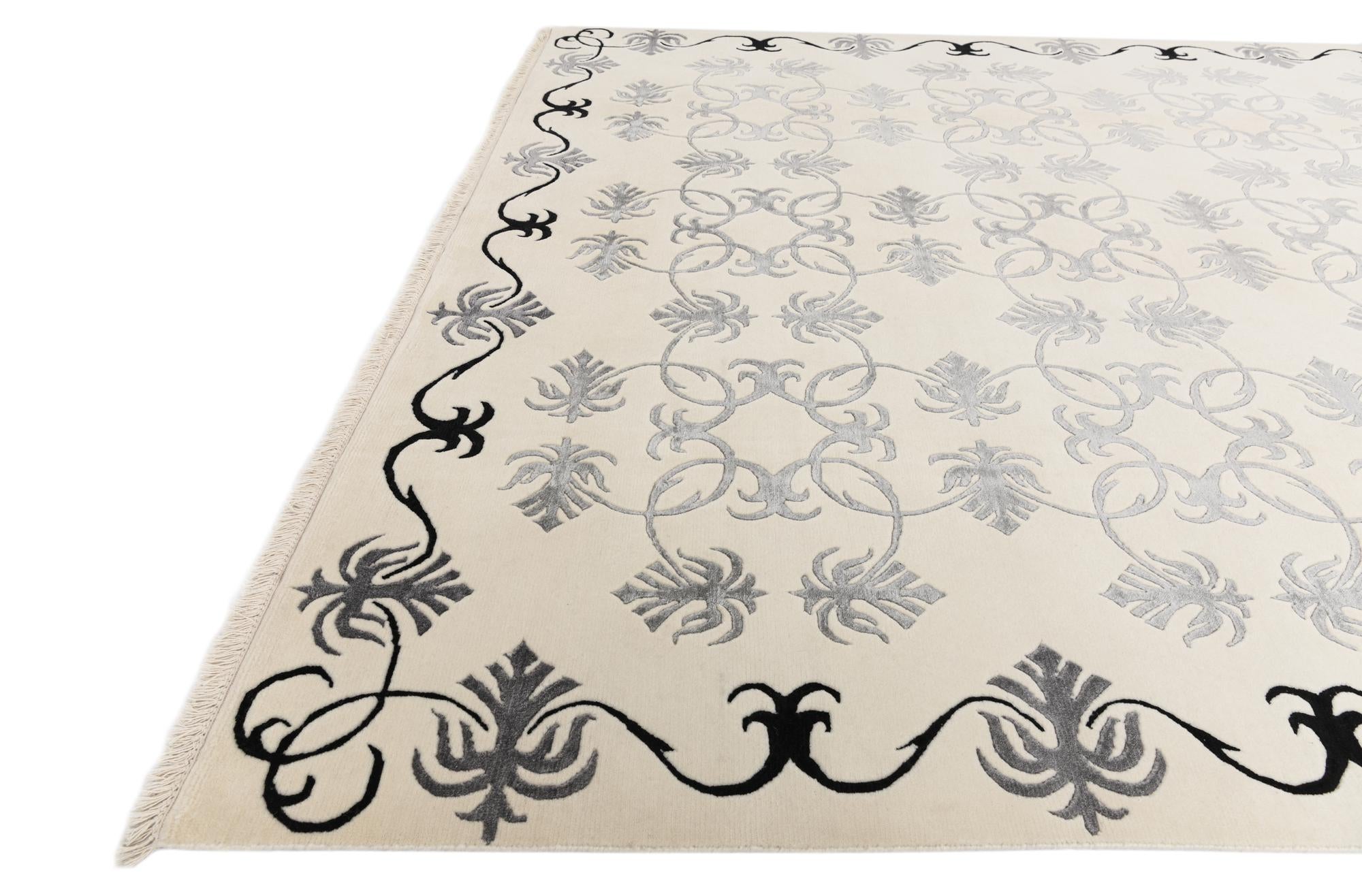 7' 10 x 9' 10 Hand Knotted Darya Wool Rug