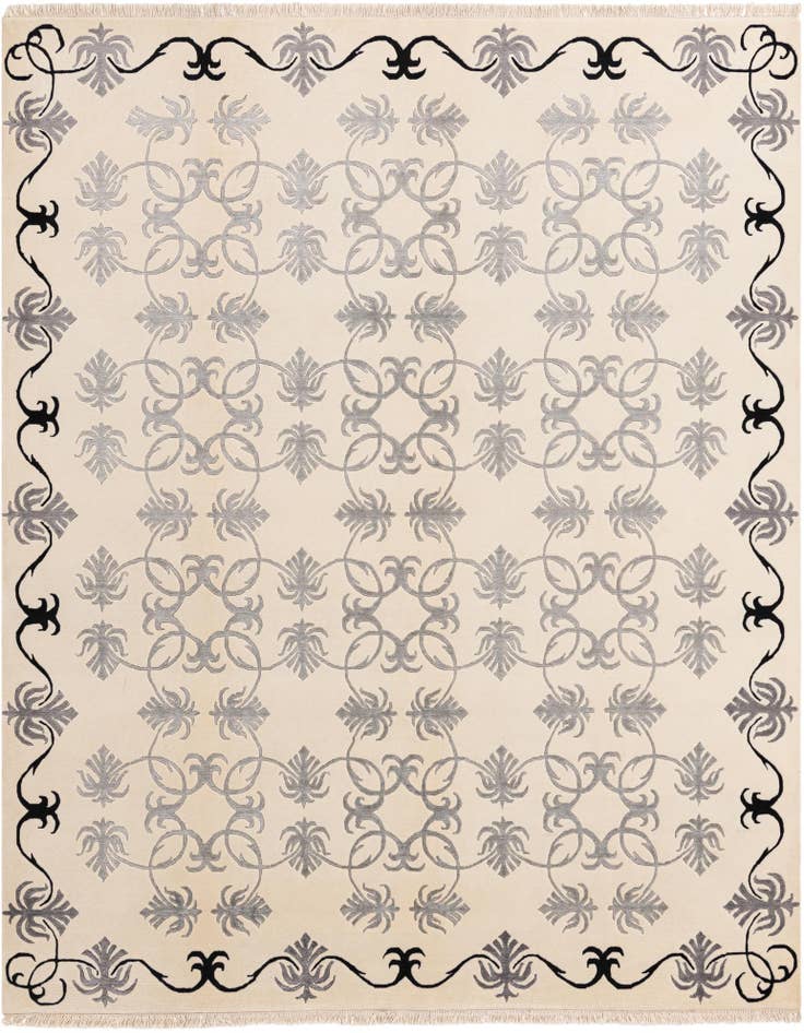 Detail image of 7' 10 x 9' 10 Hand Knotted Darya Wool Rug