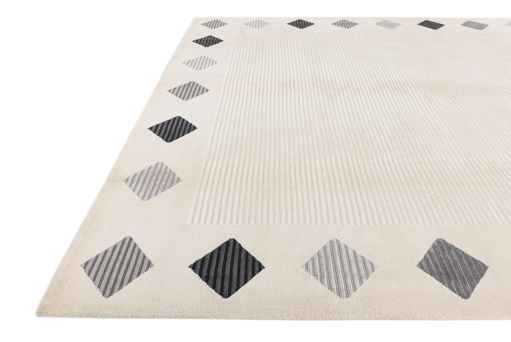 8' 1 x 9' 11 Hand Knotted Darya Wool Rug