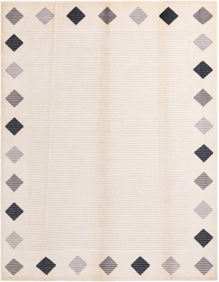 Detail image of 8' 1 x 9' 11 Hand Knotted Darya Wool Rug