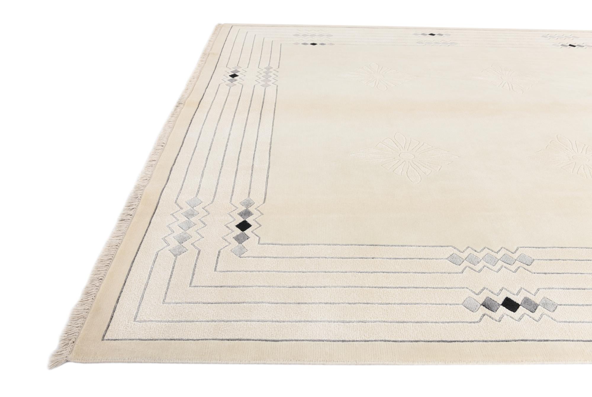 8' x 9' 11 Hand Knotted Darya Wool Rug