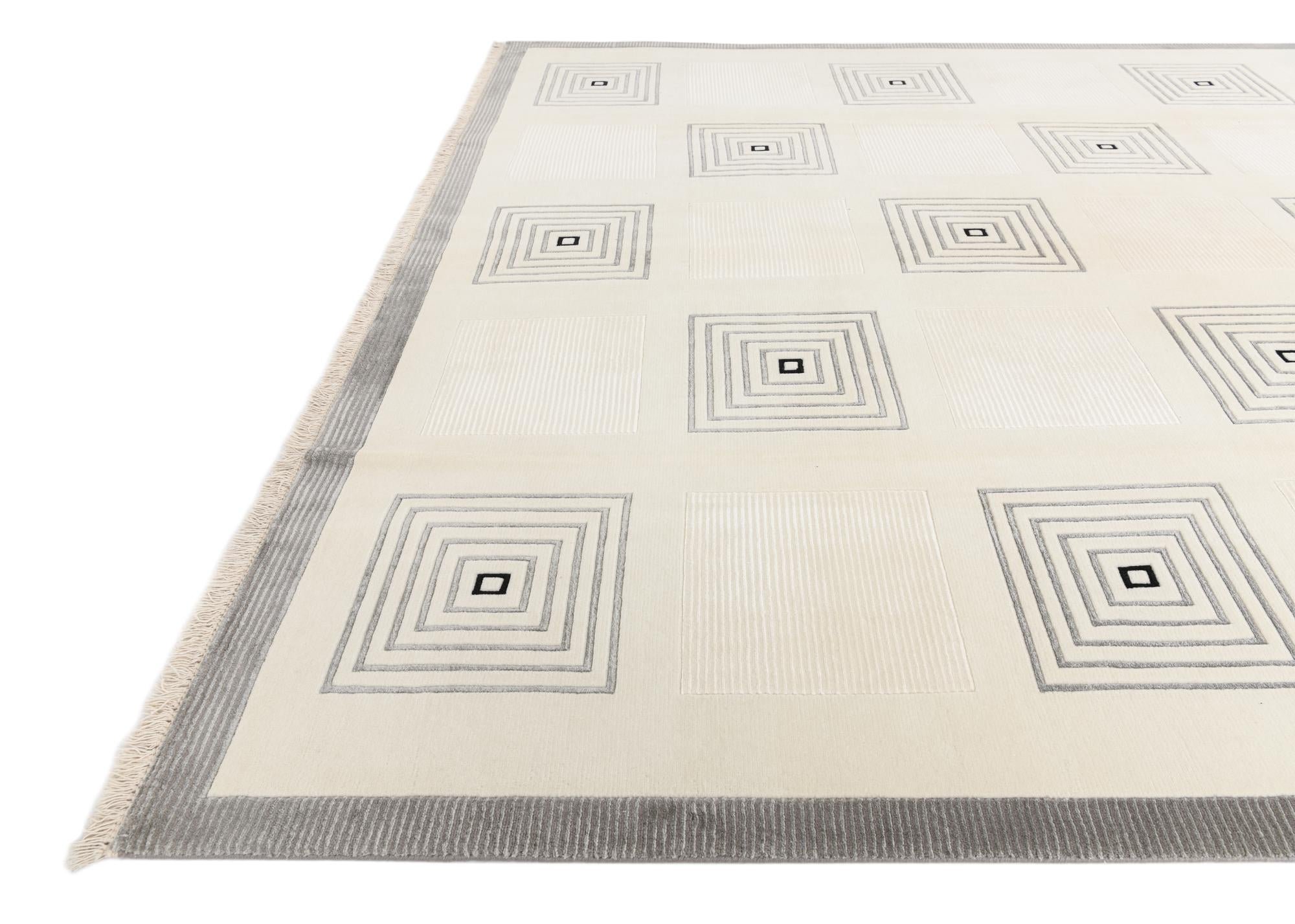 7' 10 x 9' 9 Hand Knotted Darya Wool Rug
