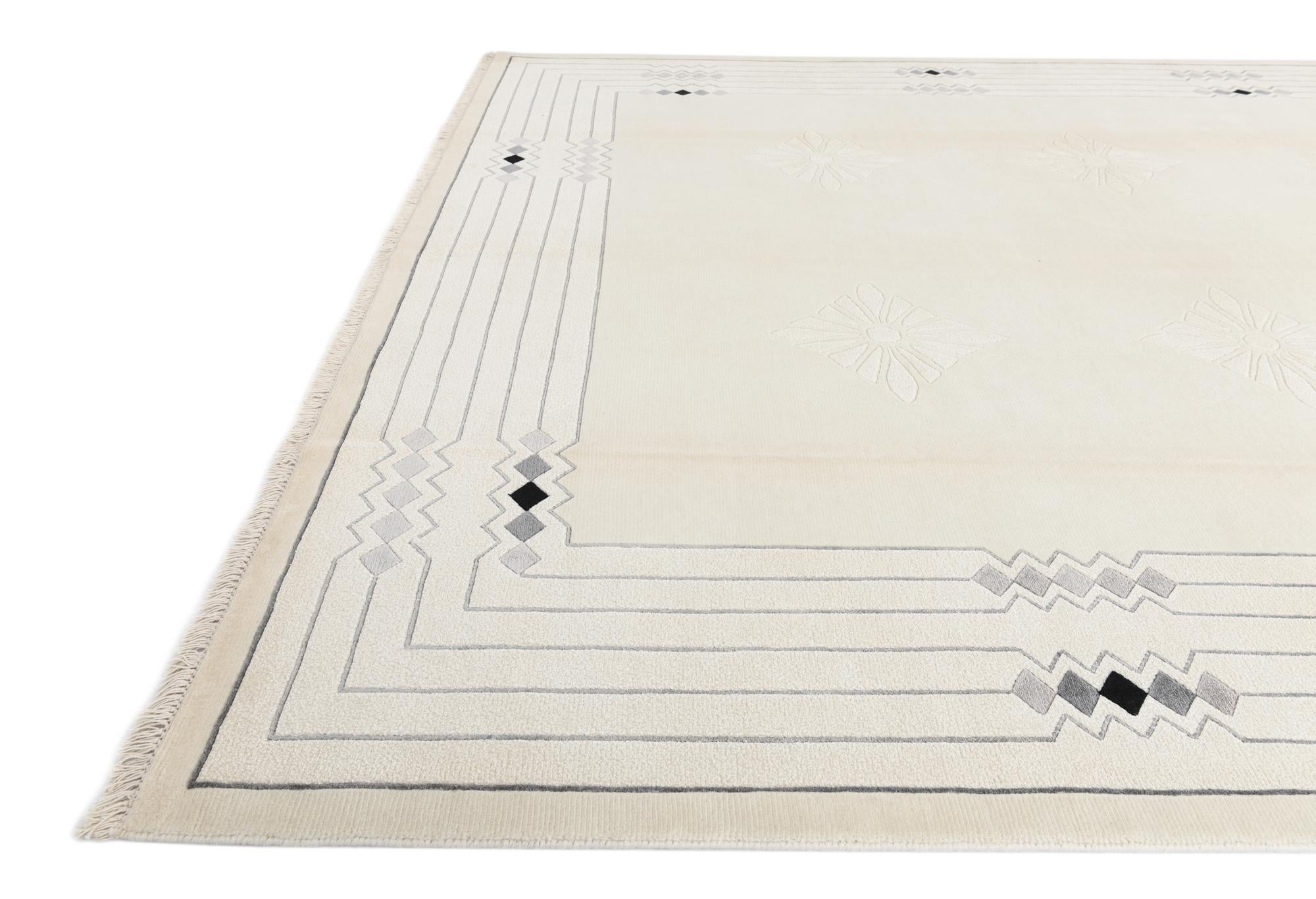 8' x 9' 11 Hand Knotted Darya Wool Rug