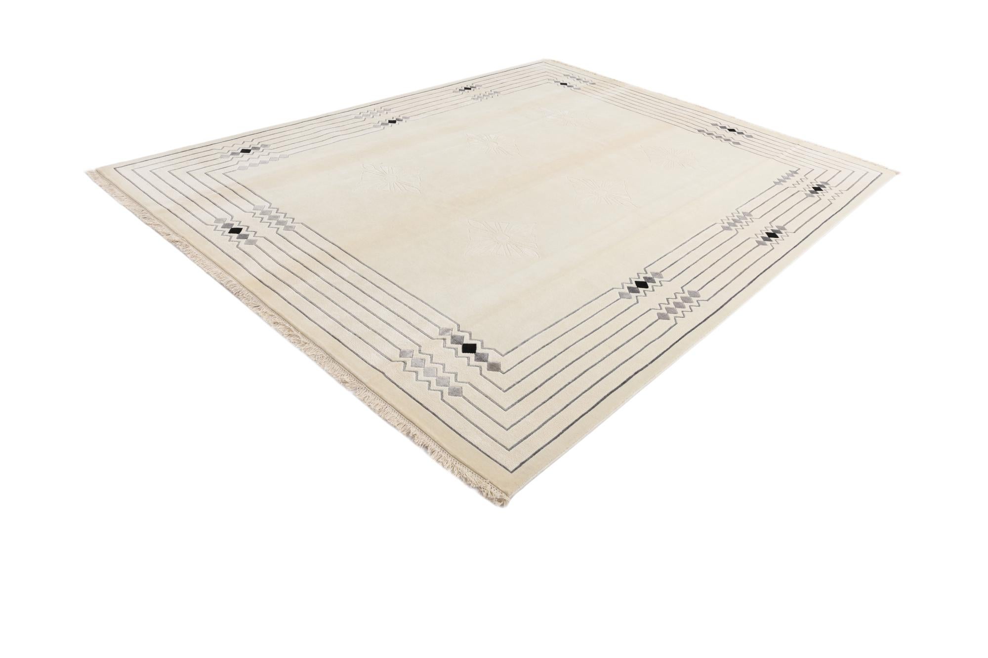 7' 10 x 9' 11 Hand Knotted Darya Wool Rug