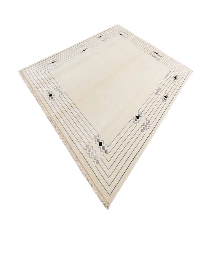 Detail image of 7' 10 x 9' 11  Hand Knotted Darya Wool Rug