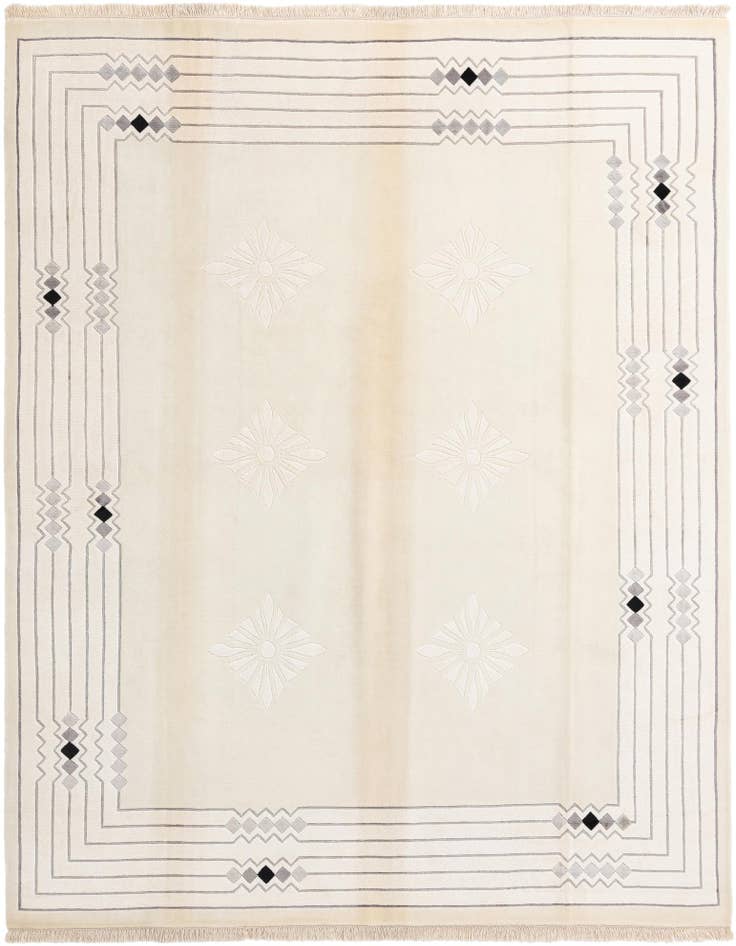 Detail image of 7' 10 x 9' 11 Hand Knotted Darya Wool Rug