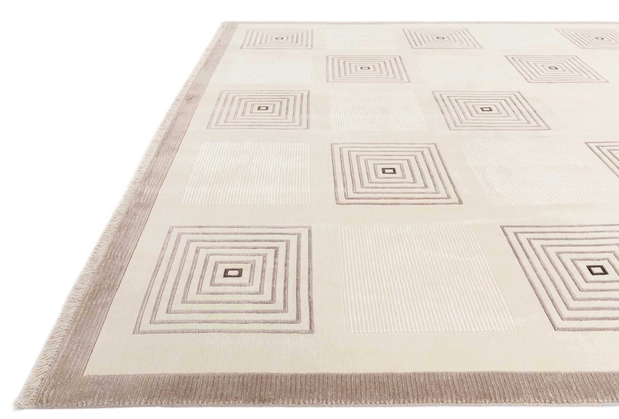 8' 1 x 11' 6 Hand Knotted Darya Wool Rug