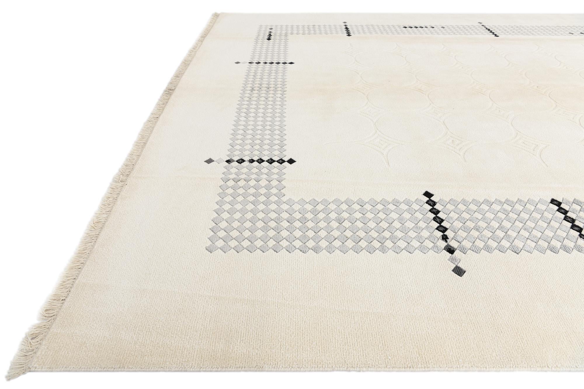 8' 2 x 11' 7 Hand Knotted Darya Wool Rug