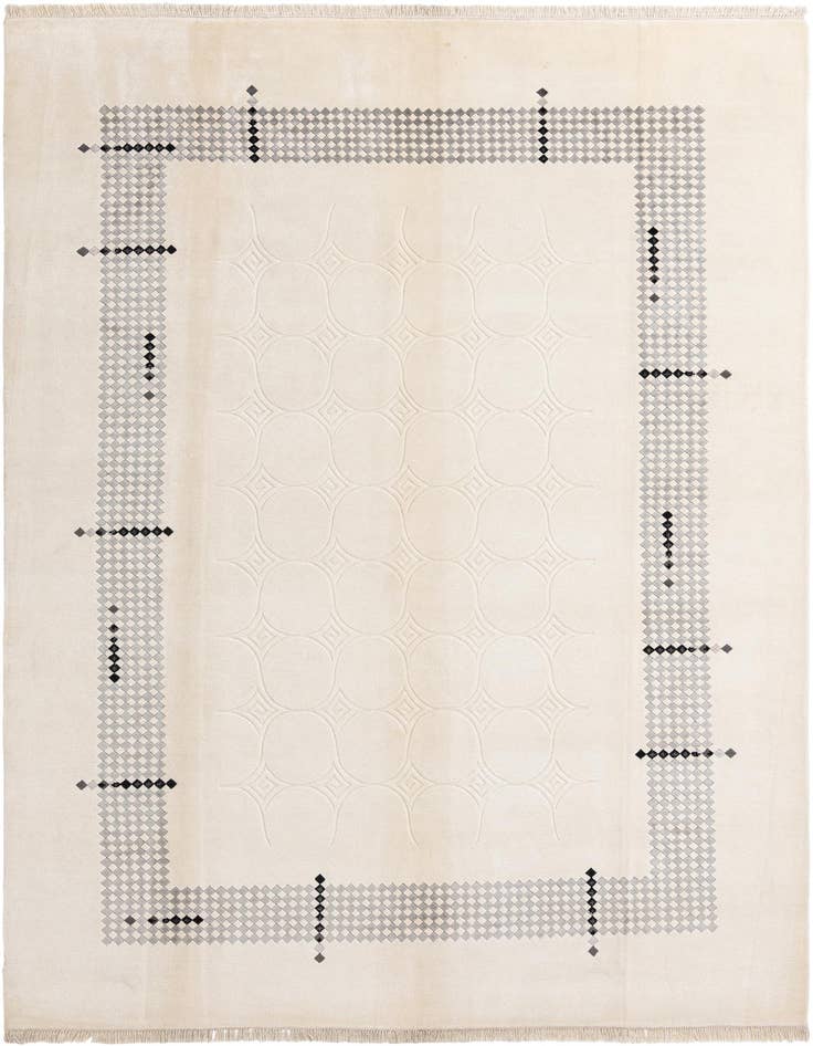 Detail image of 8' 2 x 11' 7 Hand Knotted Darya Wool Rug
