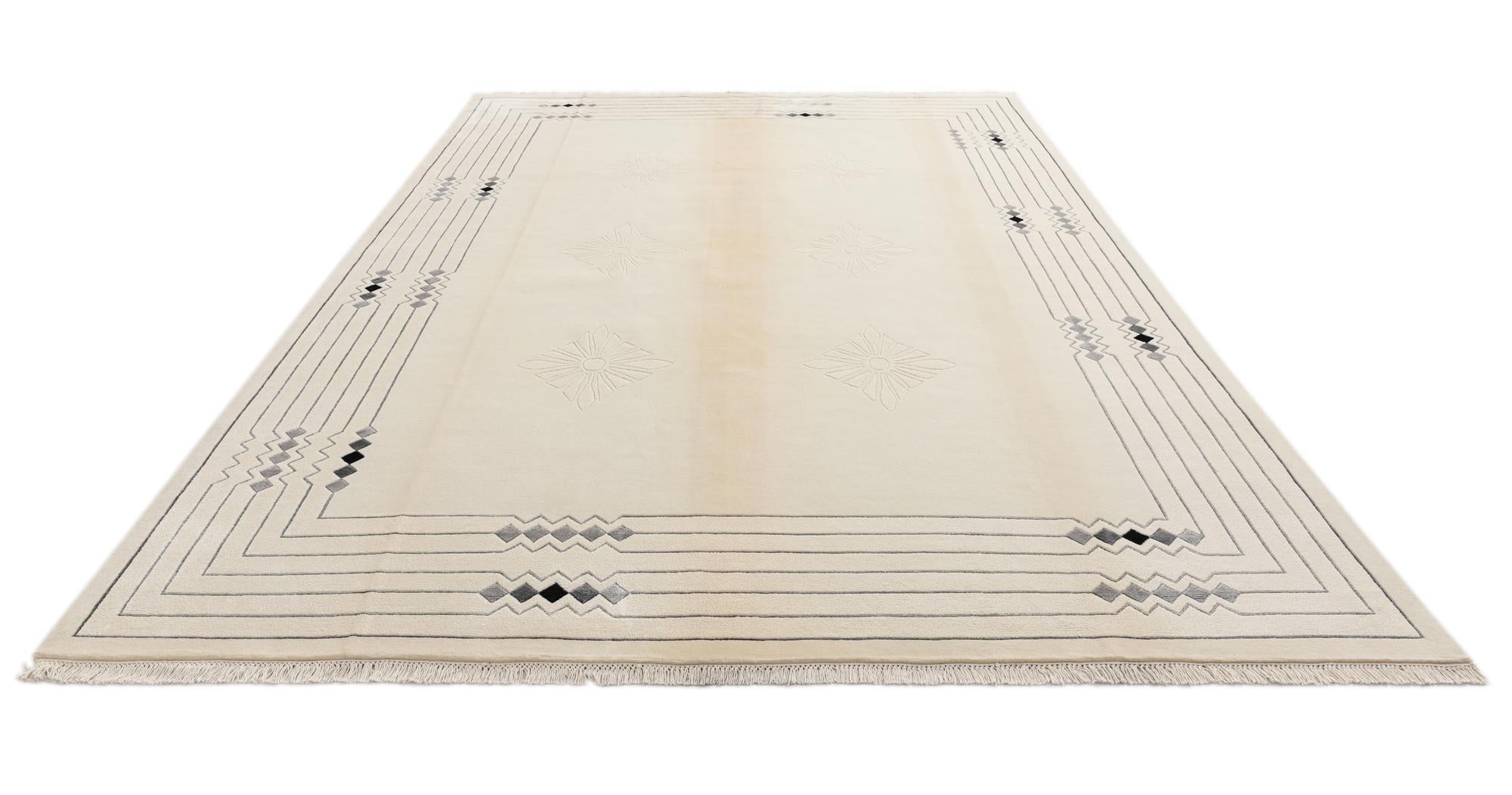 8' 2 x 11' 4 Hand Knotted Darya Wool Rug